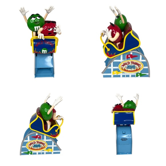 M&M’s Vintage Wild Thing Roller Coaster Candy Dispenser Blue Green Red - Picture 3 of 9